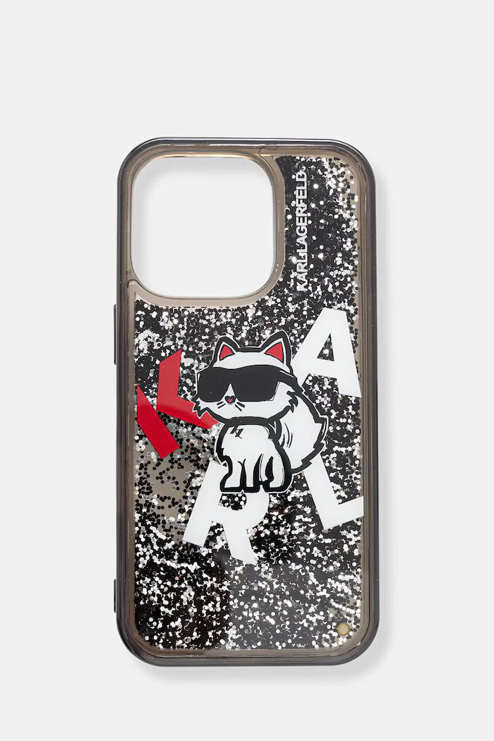 Karl Lagerfeld кейс за телефон iPhone 16 Pro черен KLHCP16LLCHSCTDK