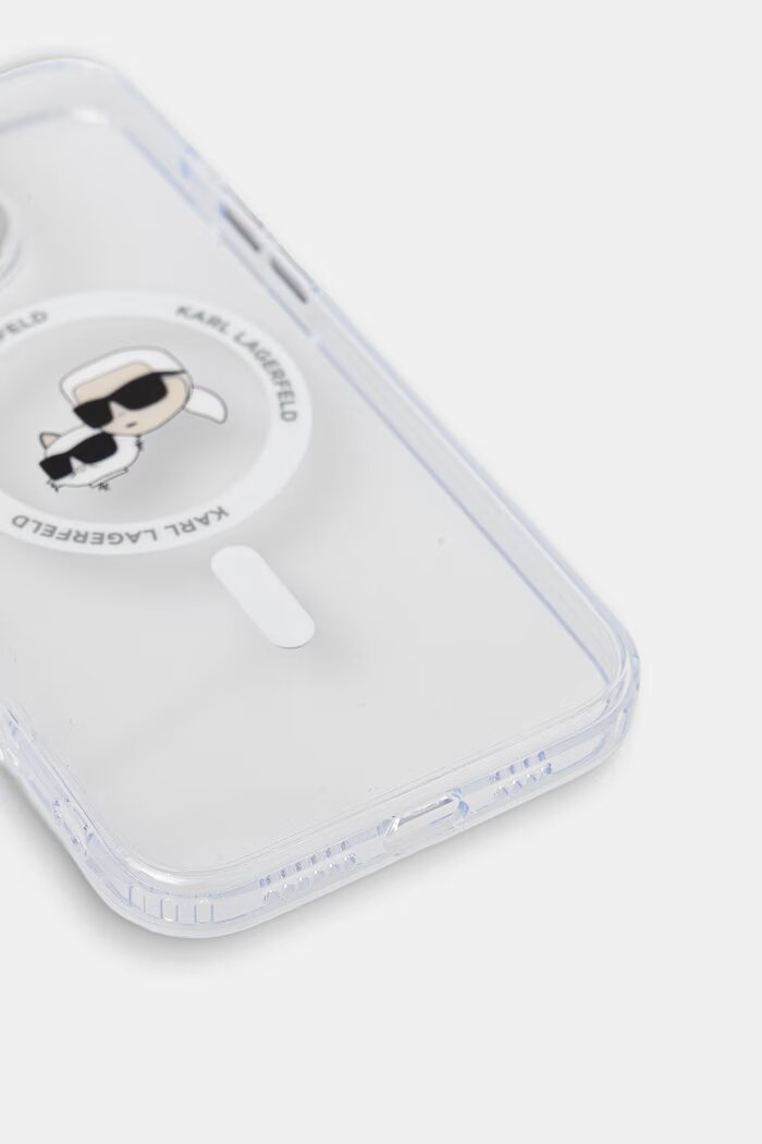 Karl Lagerfeld кейс за телефон iPhone 16 Pro Max бял KLHMP16XHLSKCH
