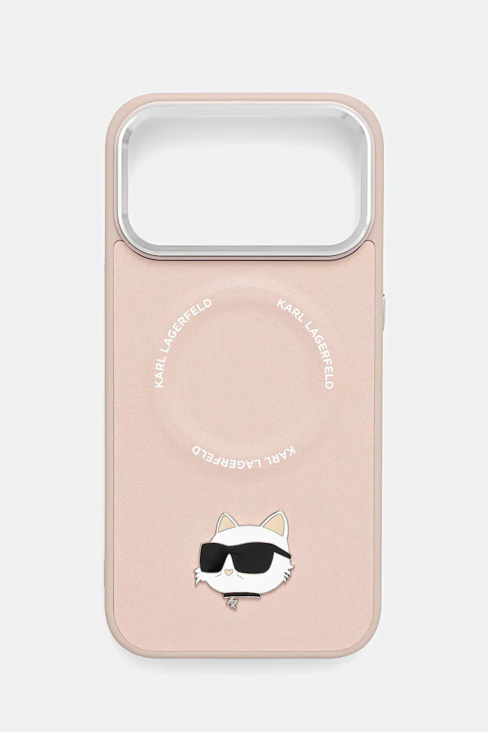 Karl Lagerfeld Кейс за телефон iPhone 17 Pro Max в розово KLHMP17XPSMLRCHP