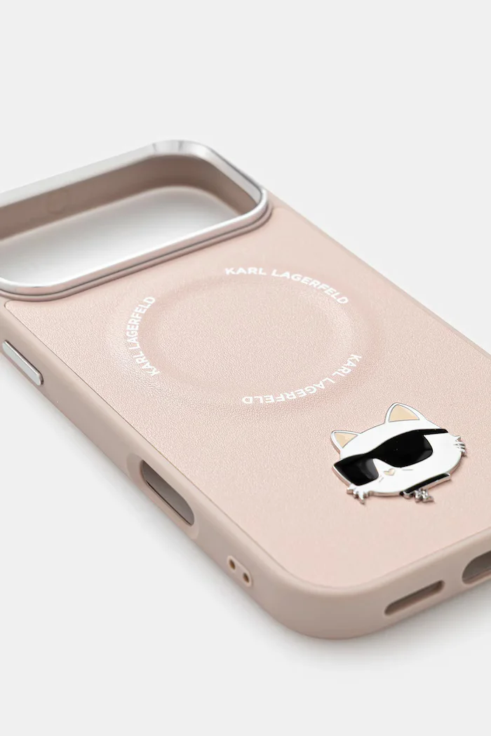 Karl Lagerfeld Кейс за телефон iPhone 17 Pro Max в розово KLHMP17XPSMLRCHP