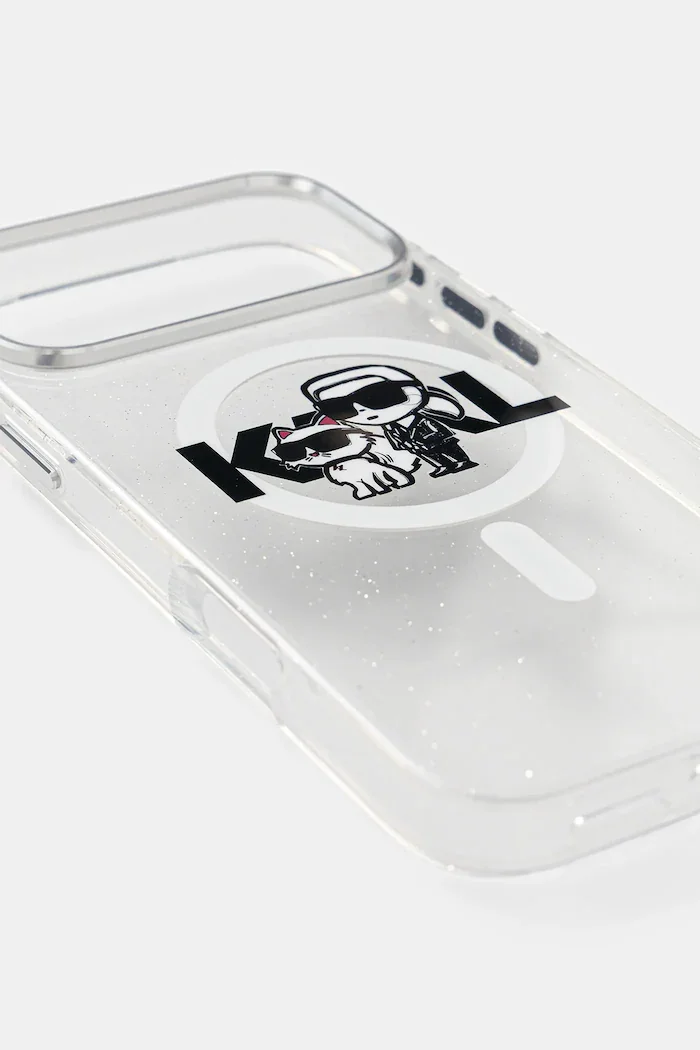 Karl Lagerfeld Кейс за телефон iPhone 17 Pro Max в сребристо KLHMP17XHGKCGKBT