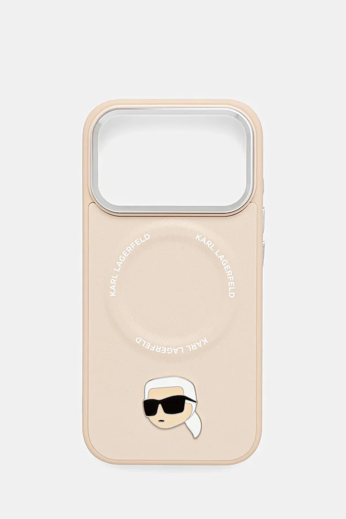 Karl Lagerfeld Кейс за телефон iPhone 17 Pro в бежово KLHMP17LPSMLRKLE
