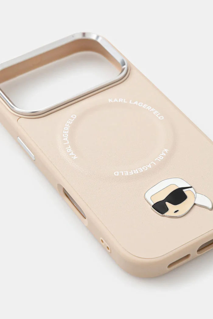 Karl Lagerfeld Кейс за телефон iPhone 17 Pro в бежово KLHMP17LPSMLRKLE