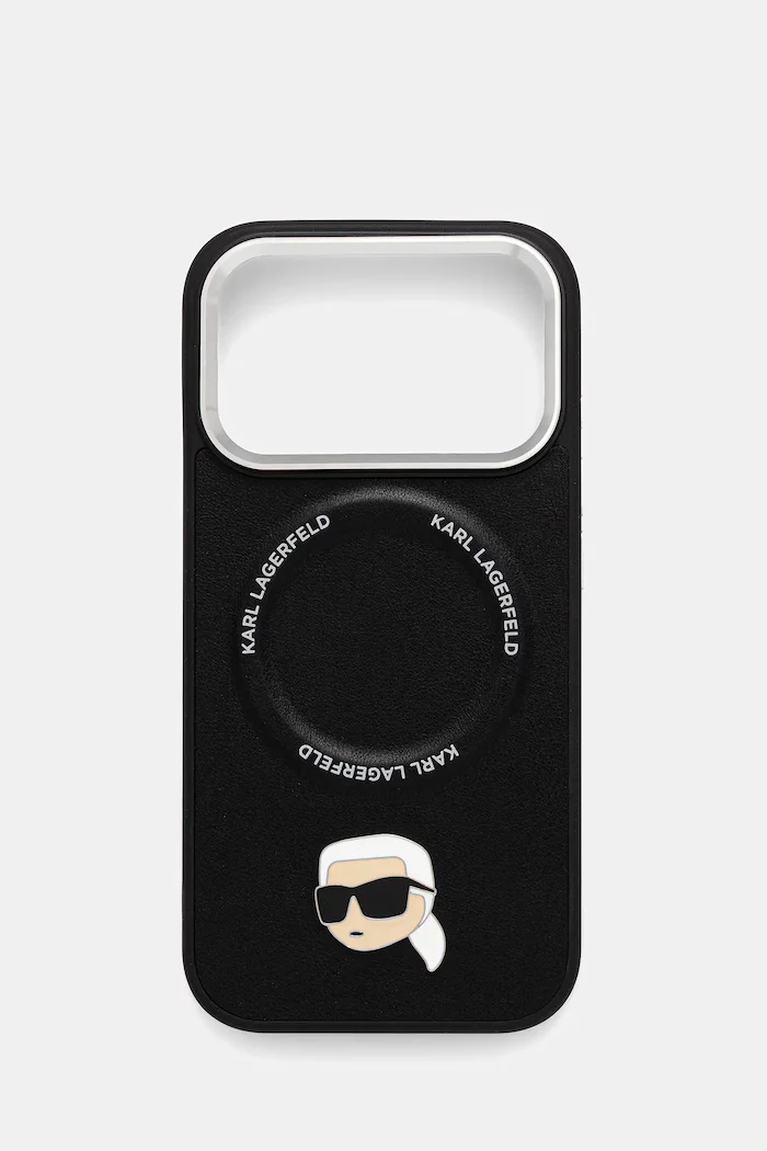 Karl Lagerfeld Кейс за телефон iPhone 17 Pro в черно KLHMP17LPSMLRKLK
