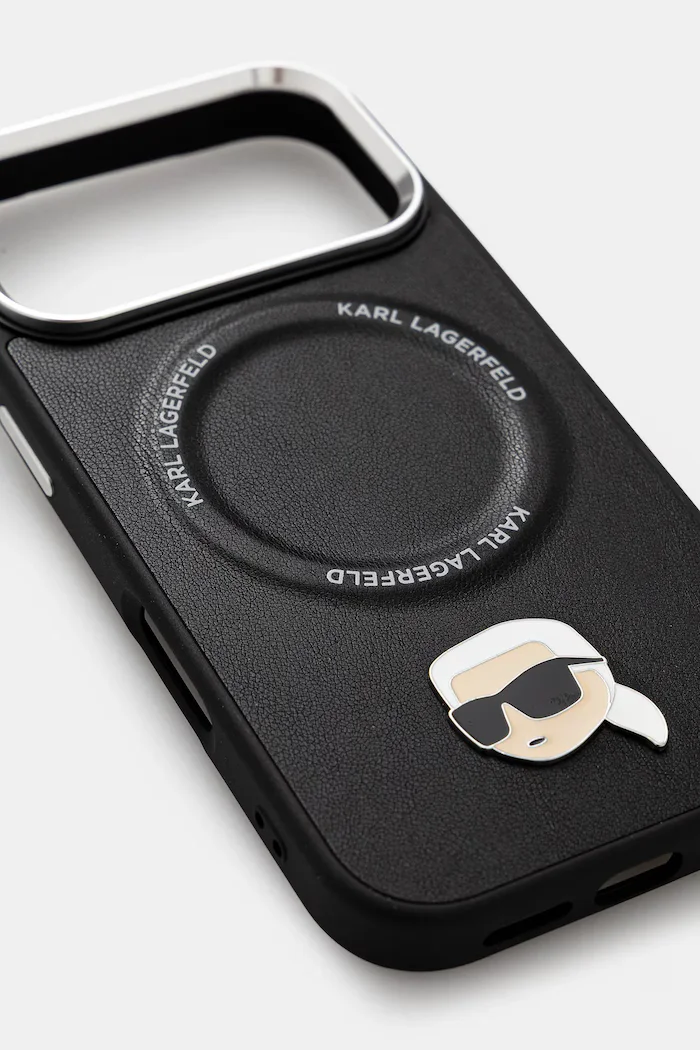 Karl Lagerfeld Кейс за телефон iPhone 17 Pro в черно KLHMP17LPSMLRKLK
