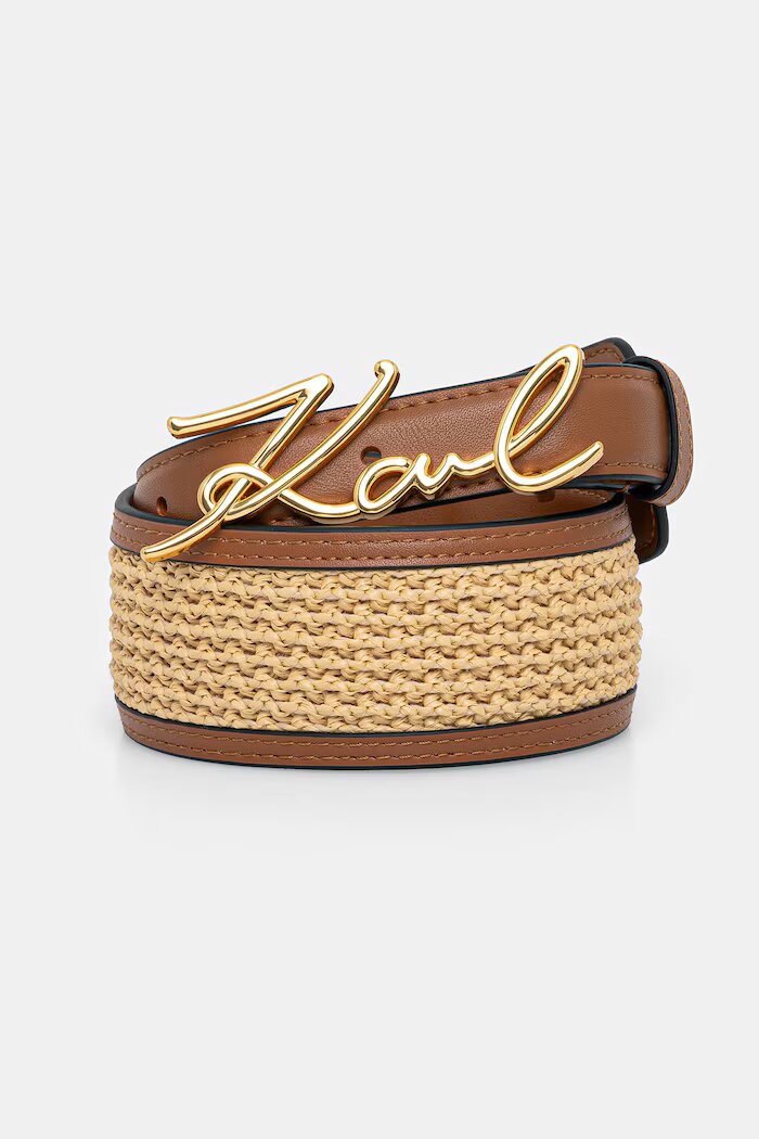Karl Lagerfeld колан дамски от имитация на кожа K/SIGNATURE бежов B2W33059