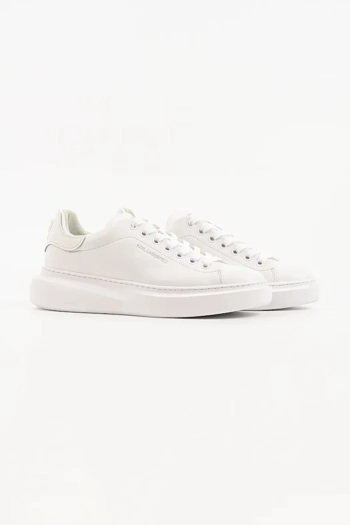 Karl Lagerfeld Kore маратонки мъжки от кожа бели KL56525