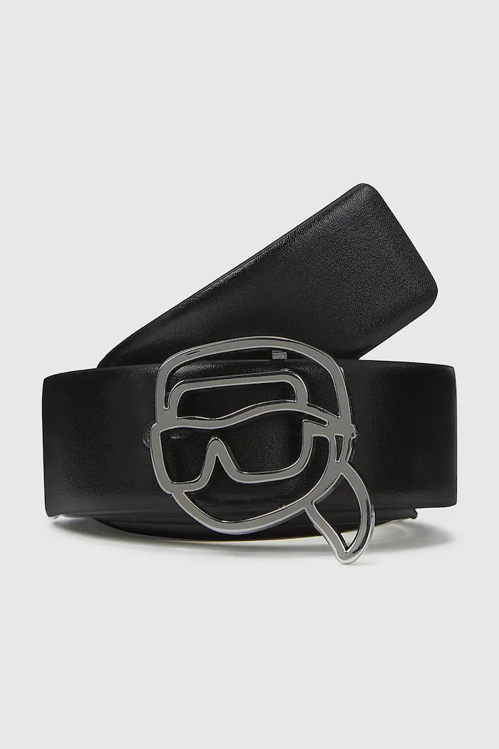 Karl Lagerfeld Кожен колан с две лица IKON в бежово A4W33048