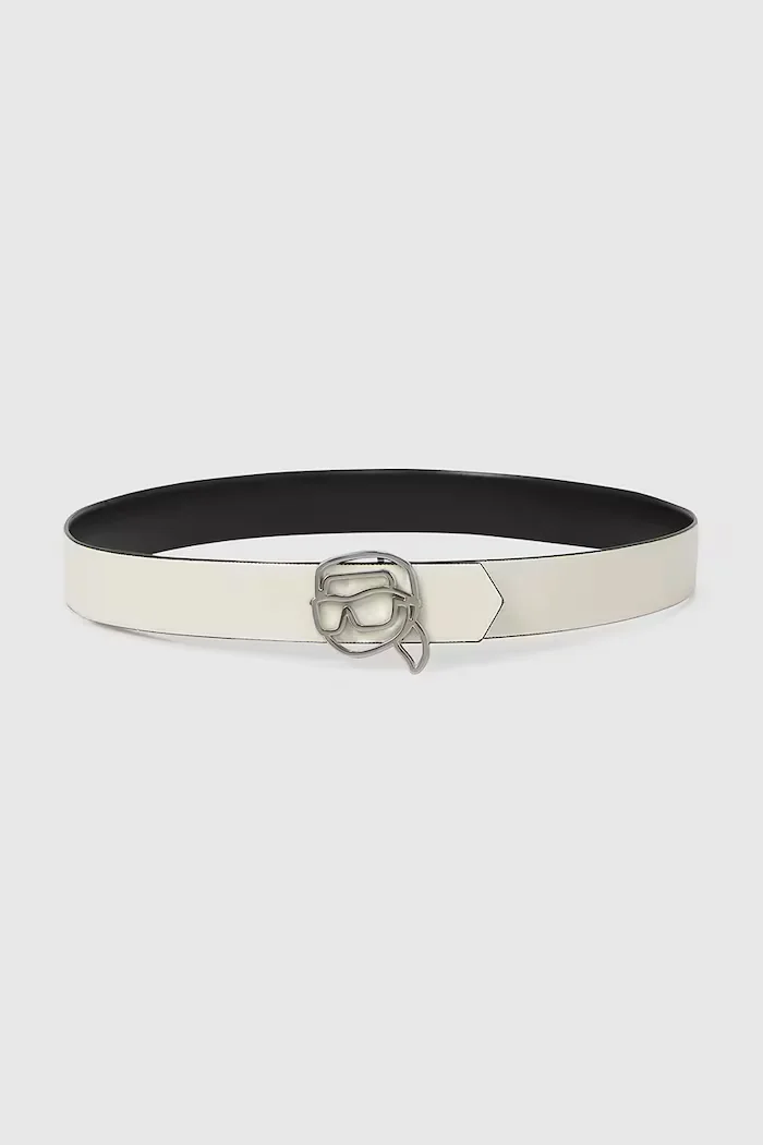 Karl Lagerfeld Кожен колан с две лица IKON в бежово A4W33048