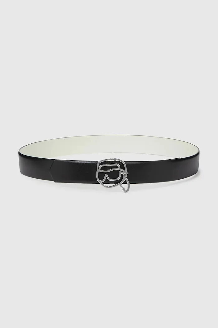 Karl Lagerfeld Кожен колан с две лица IKON в бежово A4W33048
