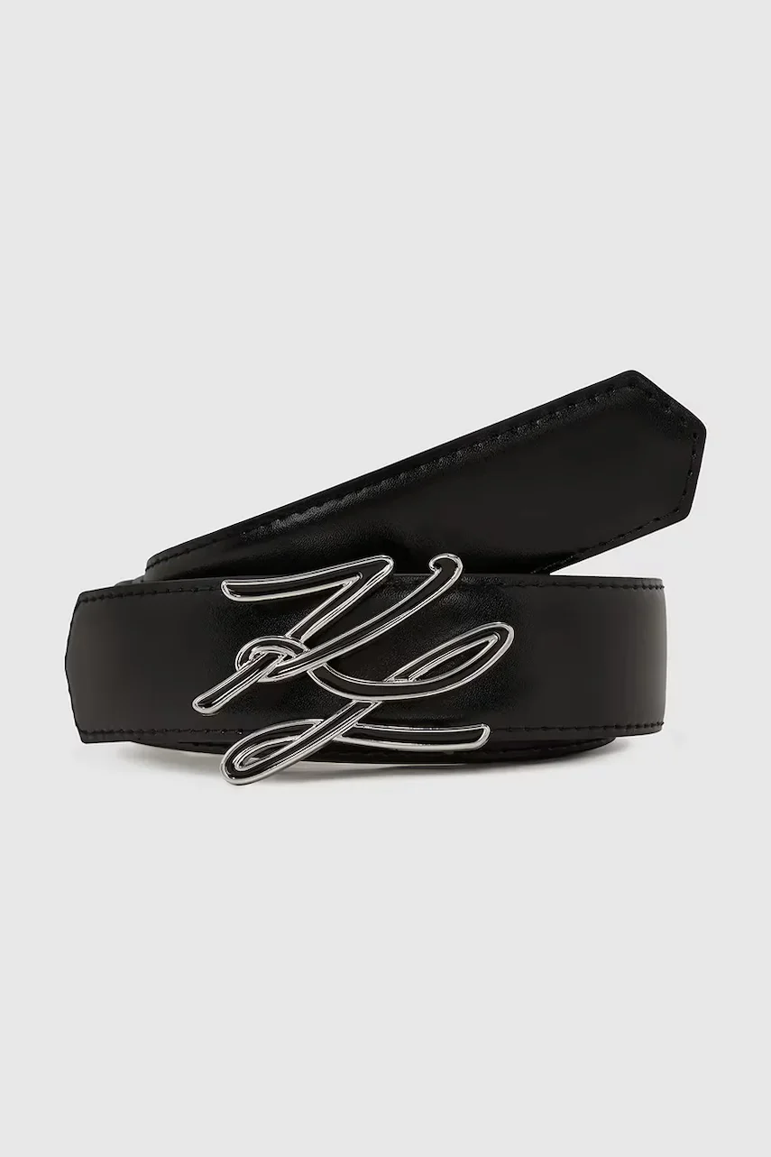 Karl Lagerfeld Кожен колан с две лица K/AUTOGRAPH