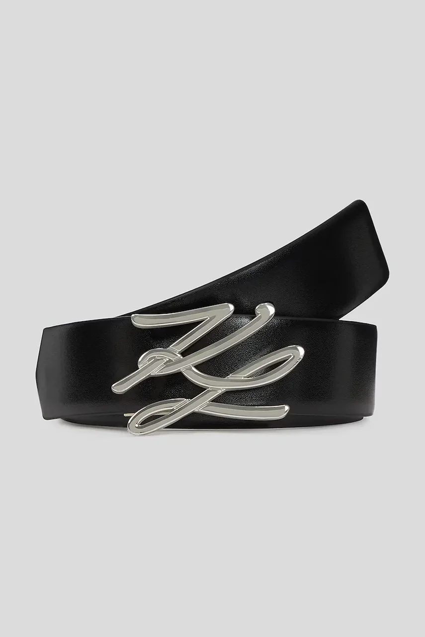 Karl Lagerfeld Кожен колан с две лица K/AUTOGRAPH