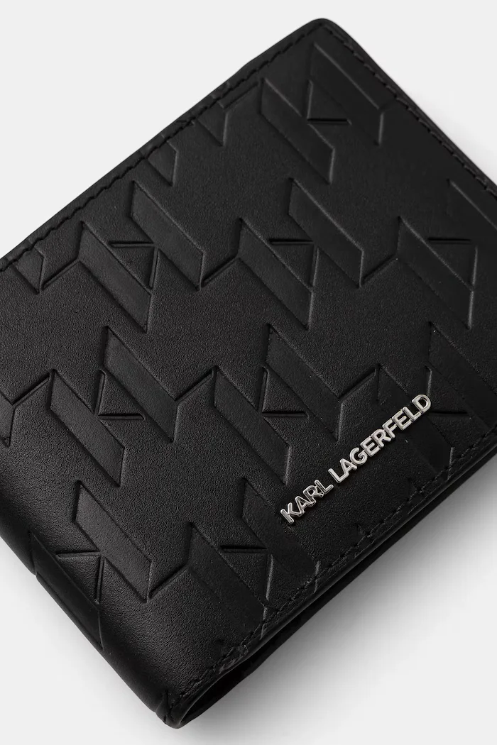 Karl Lagerfeld Кожен портфейл K/LOOM мъжки в черно A1M32015
