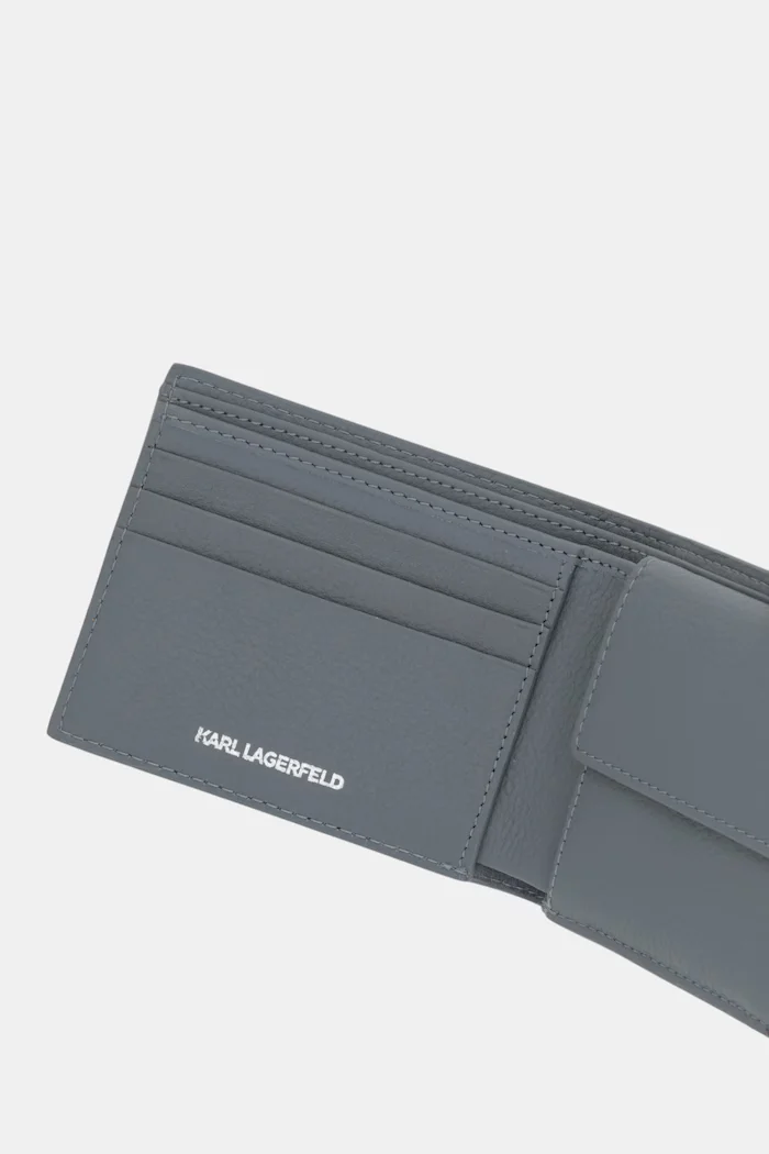 Karl Lagerfeld Кожен портфейл K/RSG мъжки в сиво A3M32050