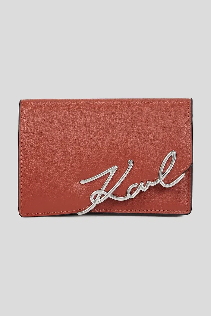 Karl Lagerfeld Кожен портфейл K/SIGNATURE в червено A3W32018