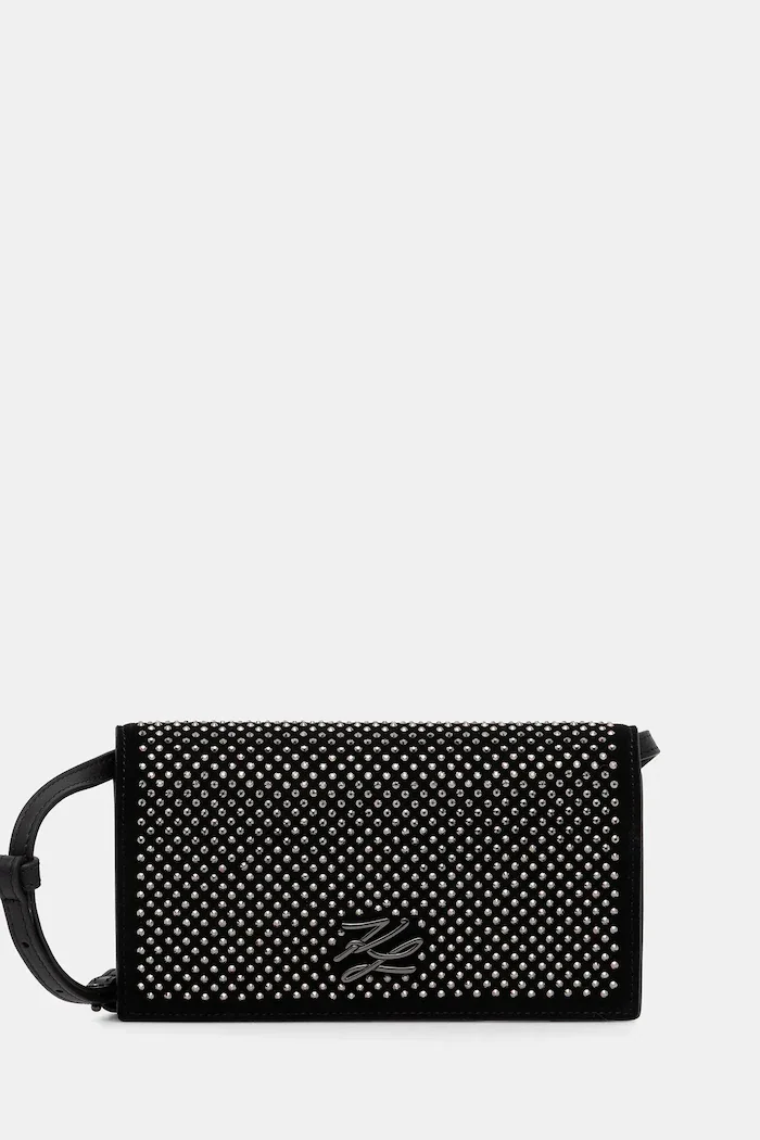 Karl Lagerfeld Кожена чанта K/AUTOGRAPH в черно B1W32071