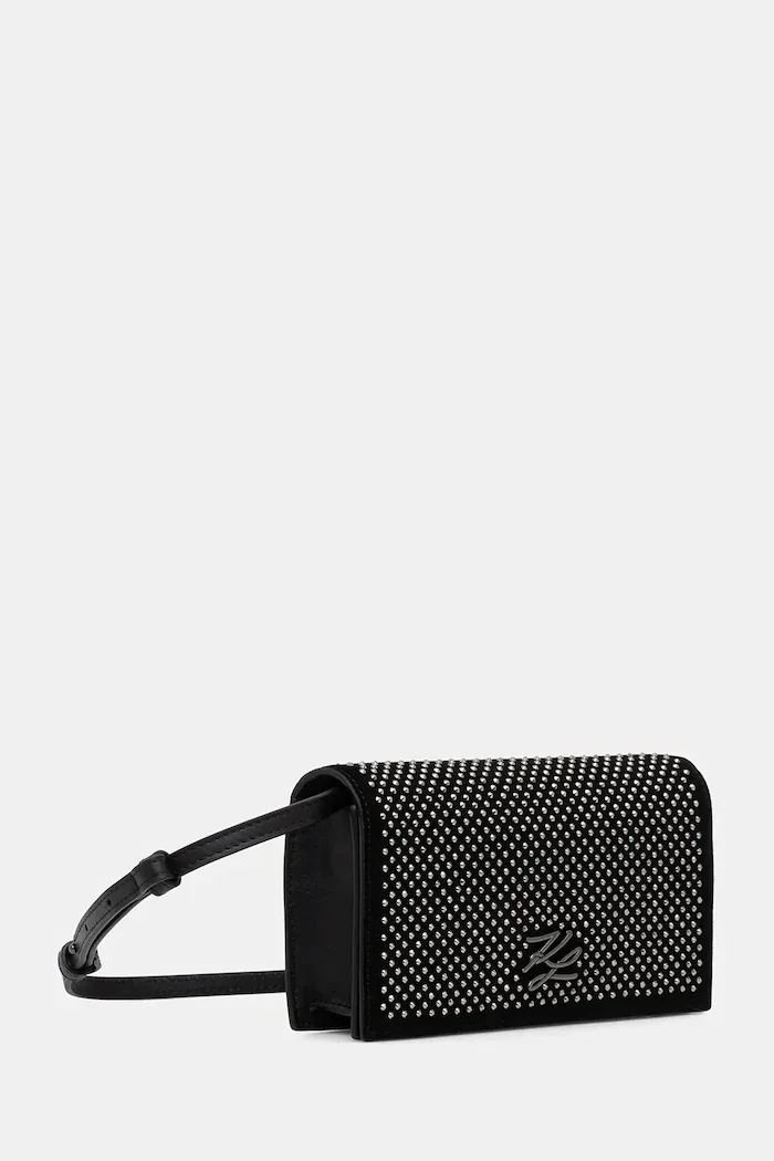 Karl Lagerfeld Кожена чанта K/AUTOGRAPH в черно B1W32071