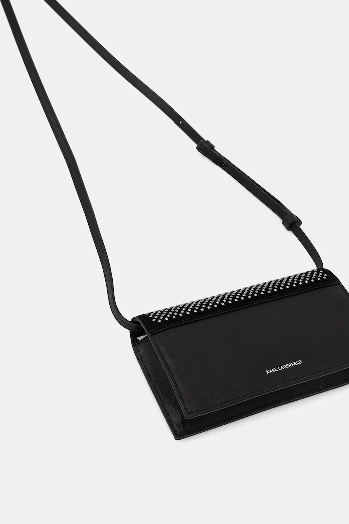 Karl Lagerfeld Кожена чанта K/AUTOGRAPH в черно B1W32071