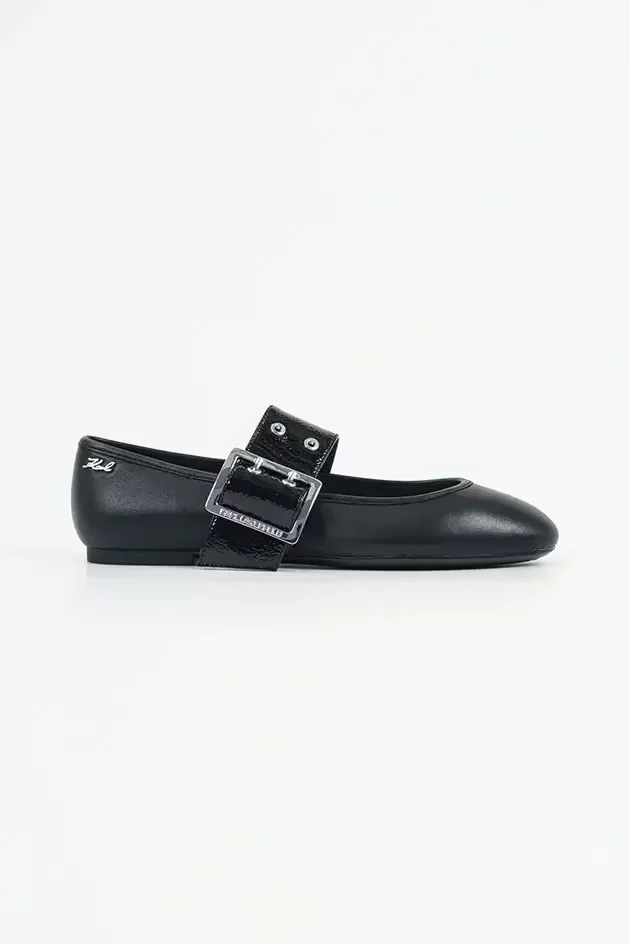 Karl Lagerfeld Кожени балеринки KARO в черно KL40126