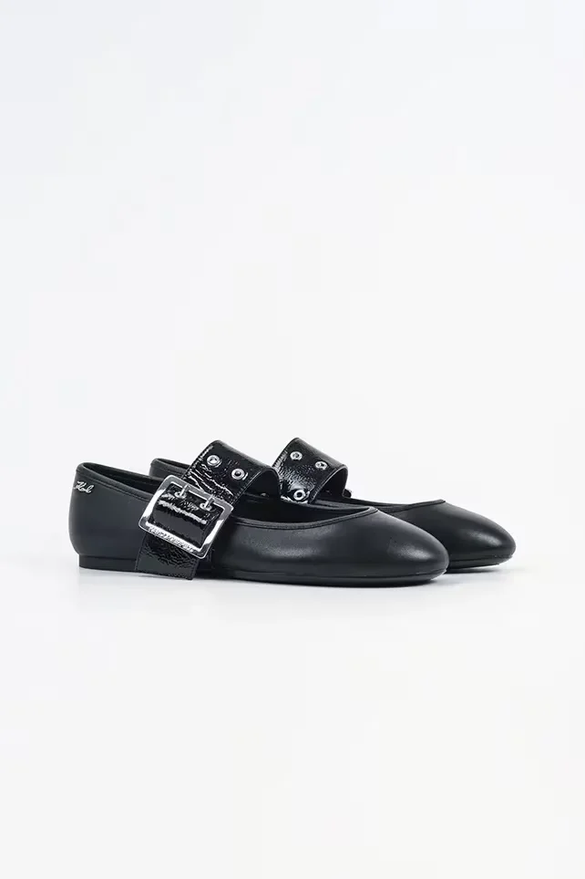 Karl Lagerfeld Кожени балеринки KARO в черно KL40126