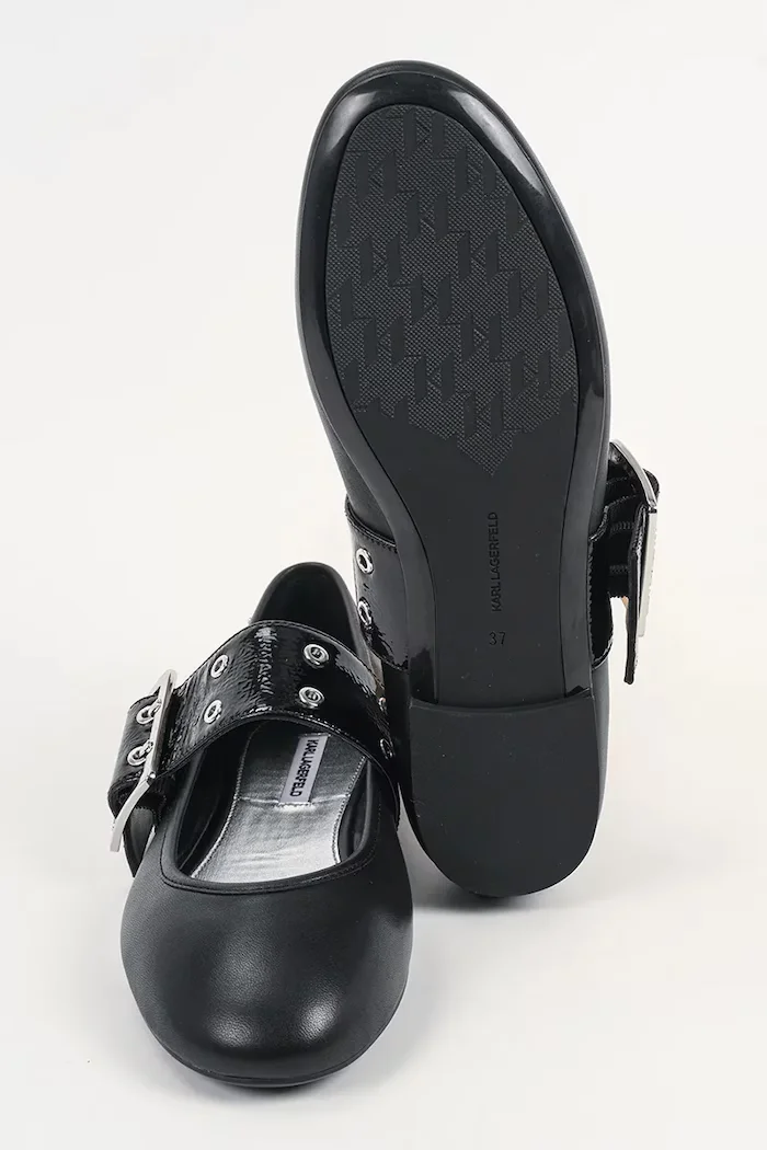 Karl Lagerfeld Кожени балеринки KARO в черно KL40126