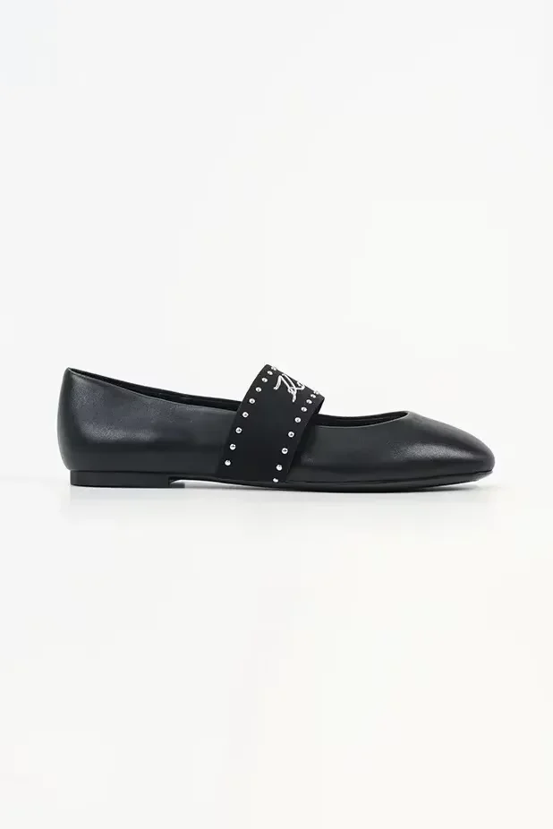 Karl Lagerfeld Кожени балеринки KARO в черно KL40126A