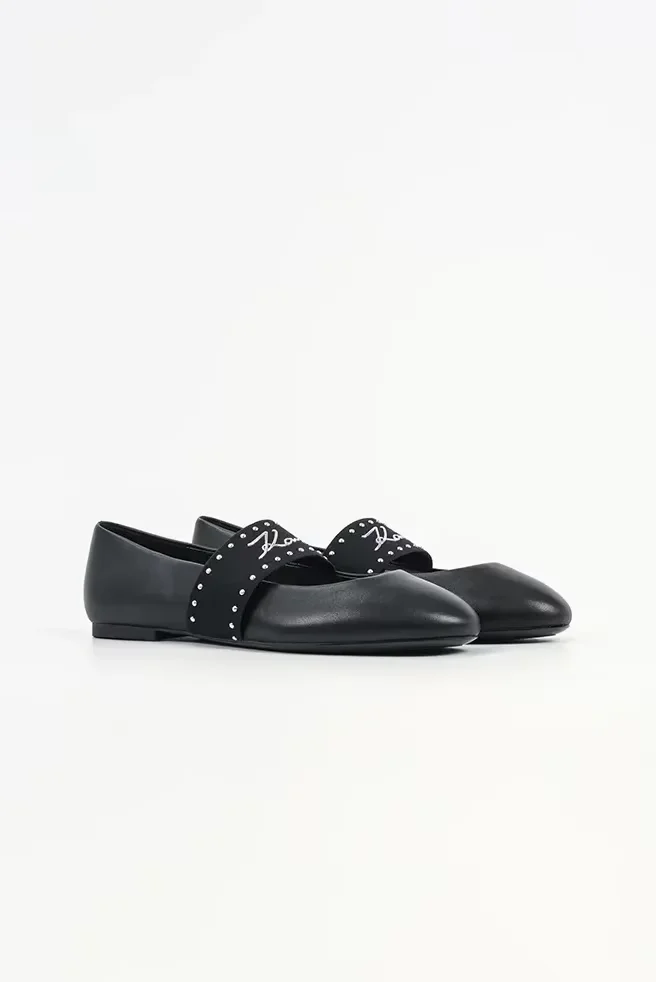 Karl Lagerfeld Кожени балеринки KARO в черно KL40126A