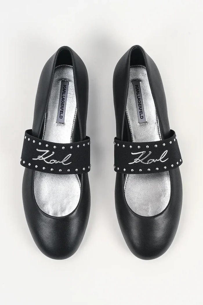 Karl Lagerfeld Кожени балеринки KARO в черно KL40126A