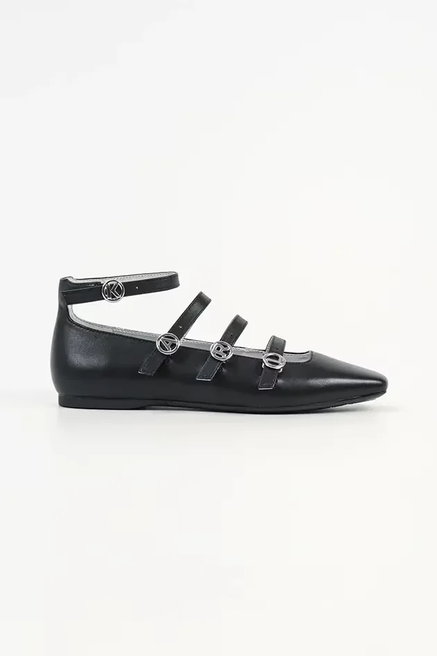 Karl Lagerfeld Кожени балеринки KONNIE в черно KL40195
