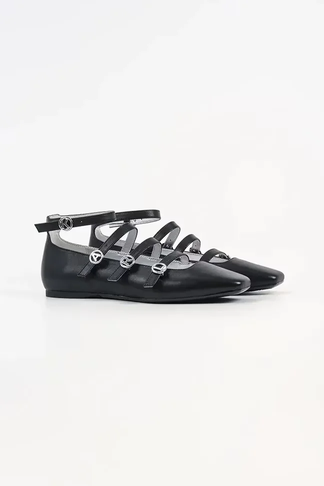 Karl Lagerfeld Кожени балеринки KONNIE в черно KL40195