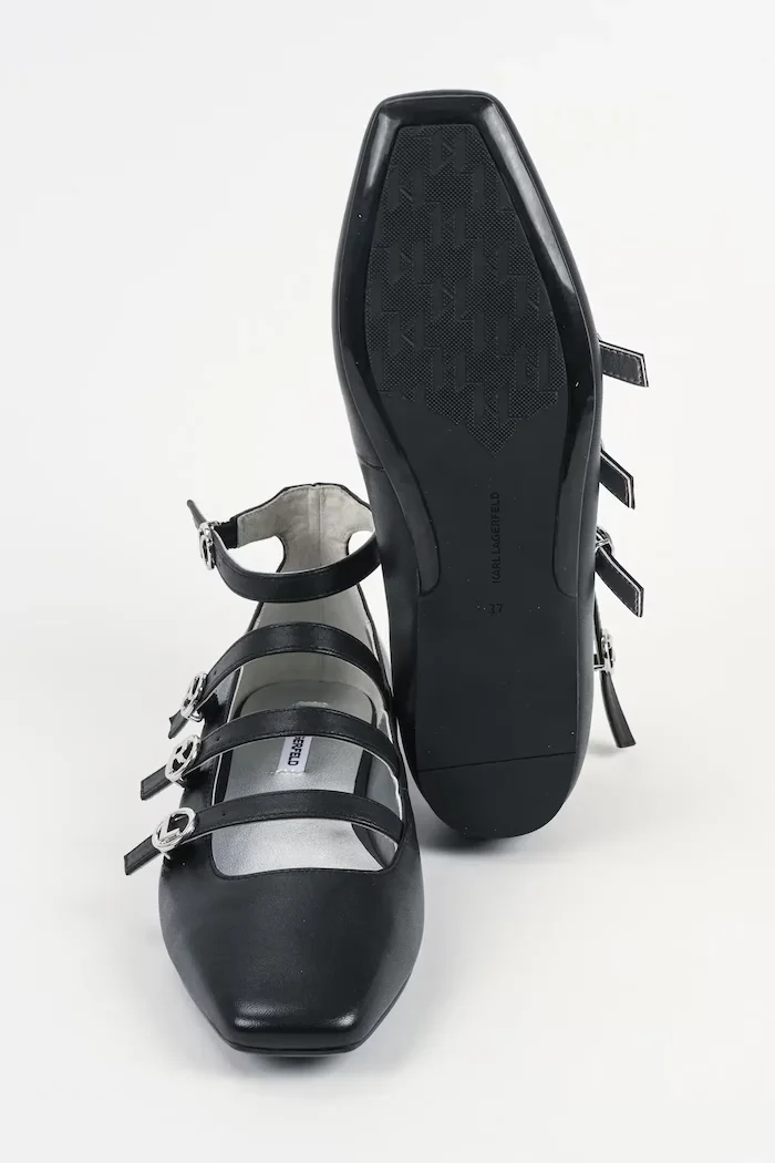 Karl Lagerfeld Кожени балеринки KONNIE в черно KL40195