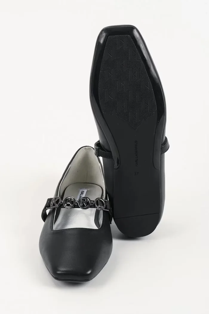 Karl Lagerfeld Кожени балеринки KONNIE в черно KL40196
