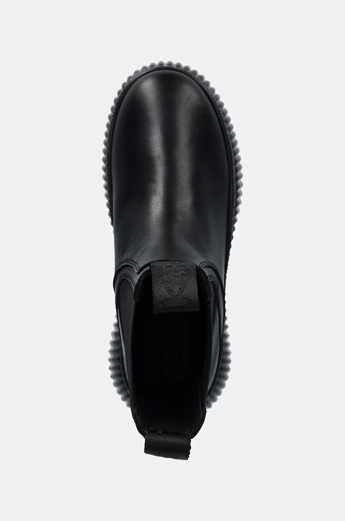 Karl Lagerfeld Кожени боти челси KREEPER в черно с платформа KL42343
