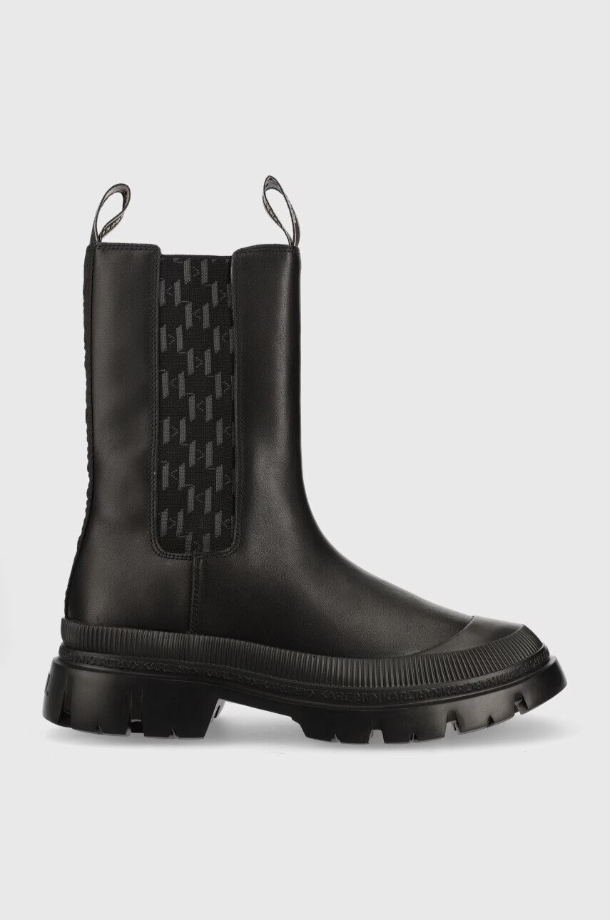 Karl Lagerfeld Кожени боти челси Trekka Mens