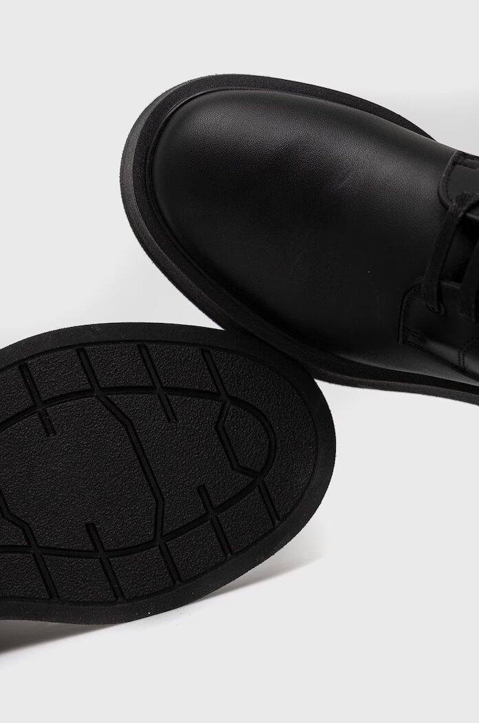 Karl Lagerfeld Кожени боти Zephyr в черно с платформа KL42475