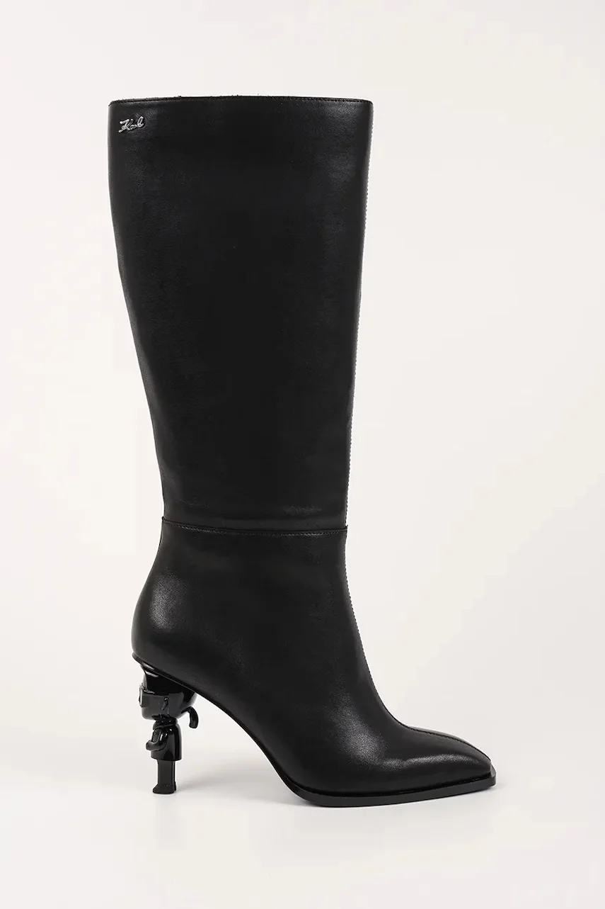 Karl Lagerfeld Кожени ботуши KARL NFT HEEL