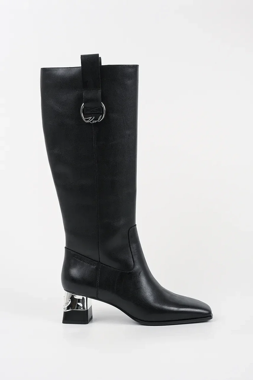 Karl Lagerfeld Кожени ботуши KAYLA