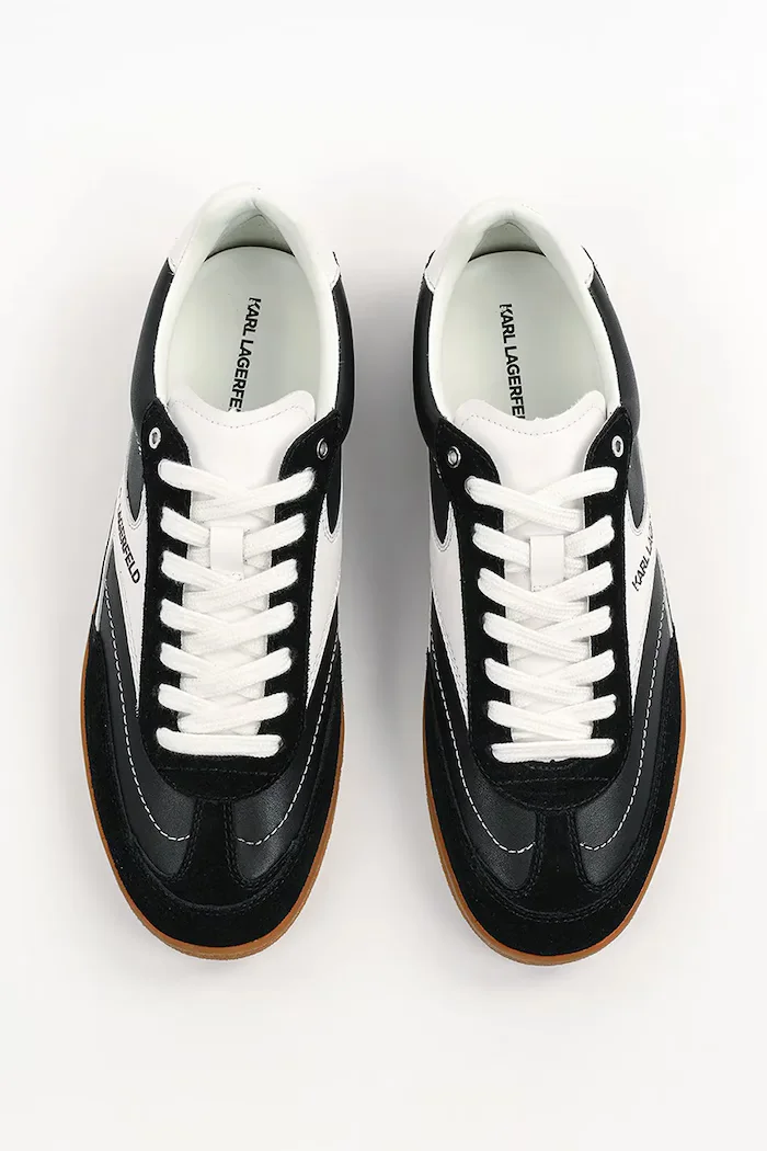 Karl Lagerfeld Кожени маратонки KANDIDATE в черно KL53855