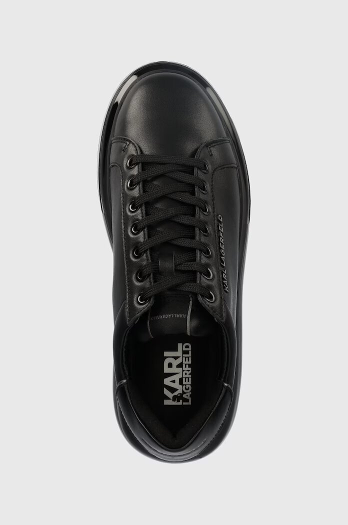 Karl Lagerfeld Кожени маратонки Kapri Kushion в черно