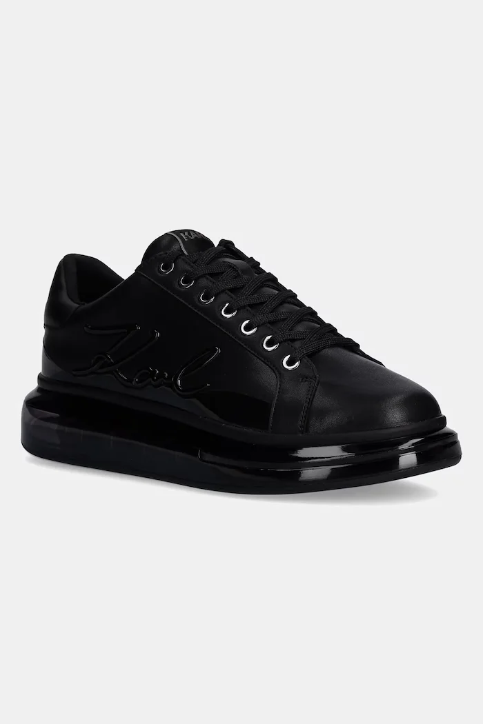 Karl Lagerfeld Кожени маратонки KAPRI KUSHION в черно KL52648F