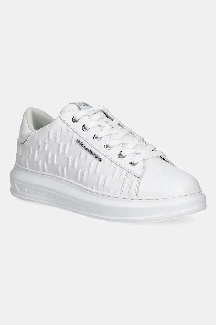 Karl Lagerfeld Кожени маратонки KAPRI MENS в бяло KL52549K