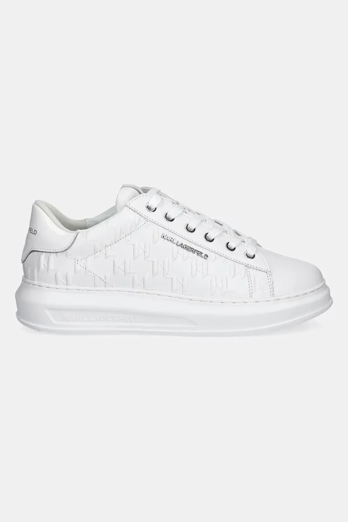 Karl Lagerfeld Кожени маратонки KAPRI MENS в бяло KL52549K