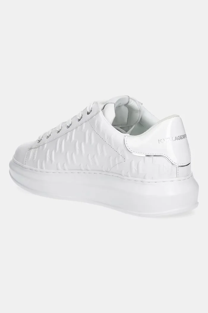 Karl Lagerfeld Кожени маратонки KAPRI MENS в бяло KL52549K