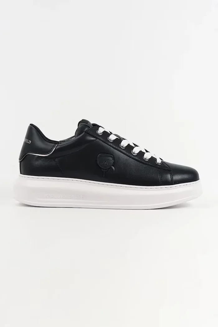 Karl Lagerfeld Кожени маратонки KAPRI NFT мъжки в черно KL52570N