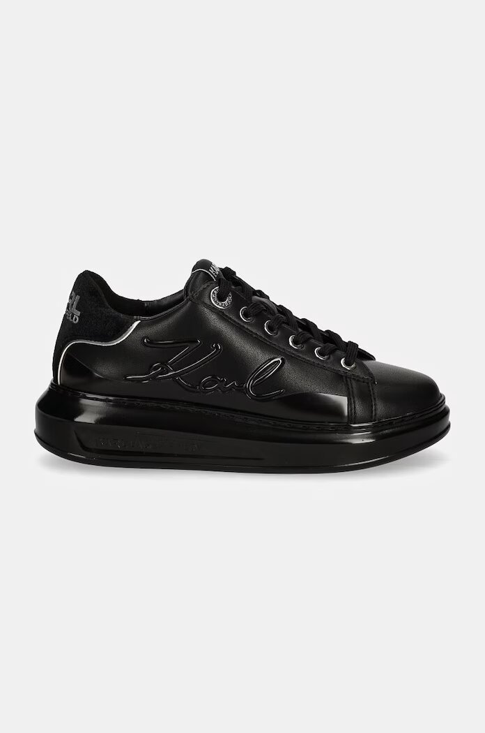 Karl Lagerfeld Кожени маратонки KAPRI в черно KL62548F