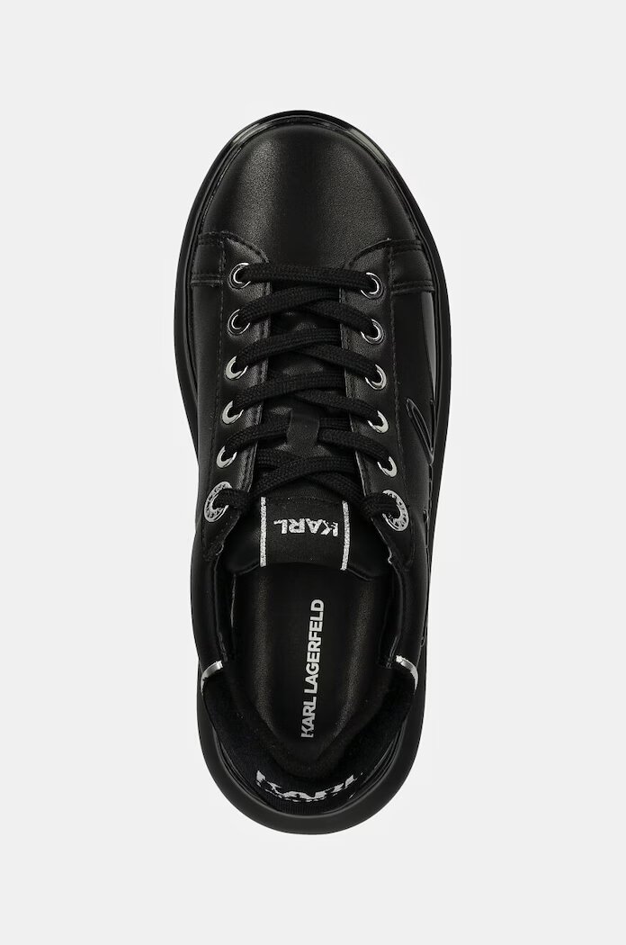 Karl Lagerfeld Кожени маратонки KAPRI в черно KL62548F