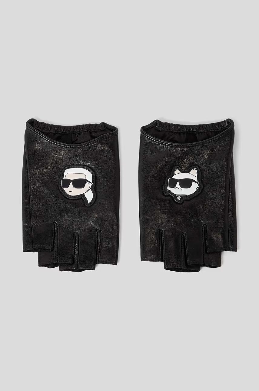 Karl Lagerfeld Кожени ръкавици без пръсти