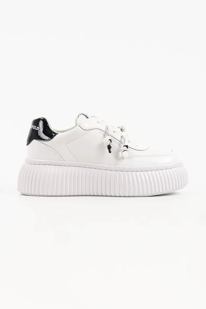 Karl Lagerfeld Kreeper Nft маратонки дамски от кожа бели с платформа KL42377T