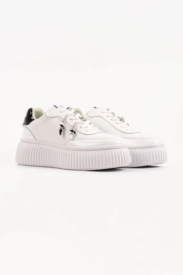 Karl Lagerfeld Kreeper Nft маратонки дамски от кожа бели с платформа KL42377T