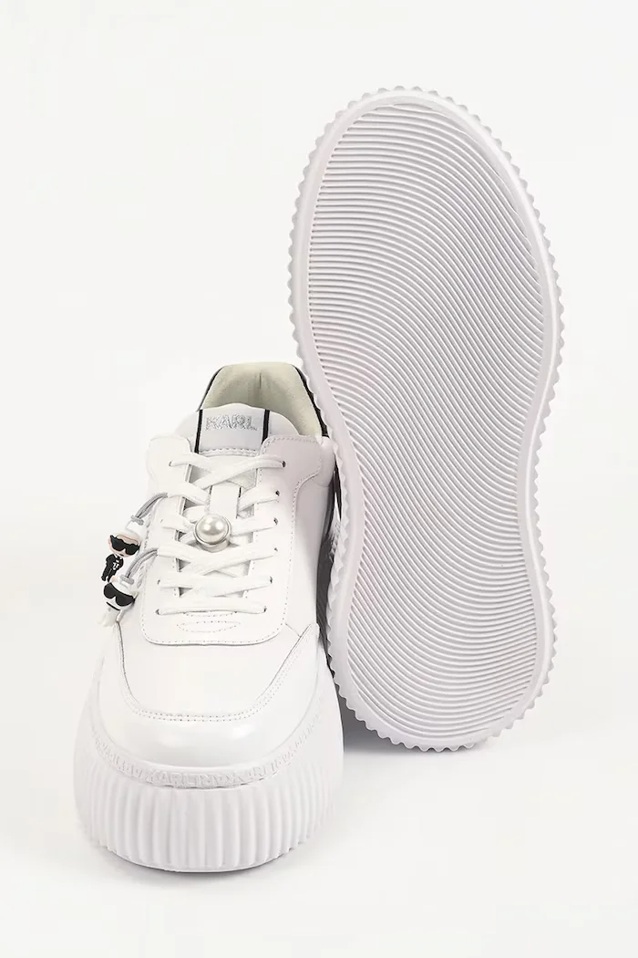 Karl Lagerfeld Kreeper Nft маратонки дамски от кожа бели с платформа KL42377T